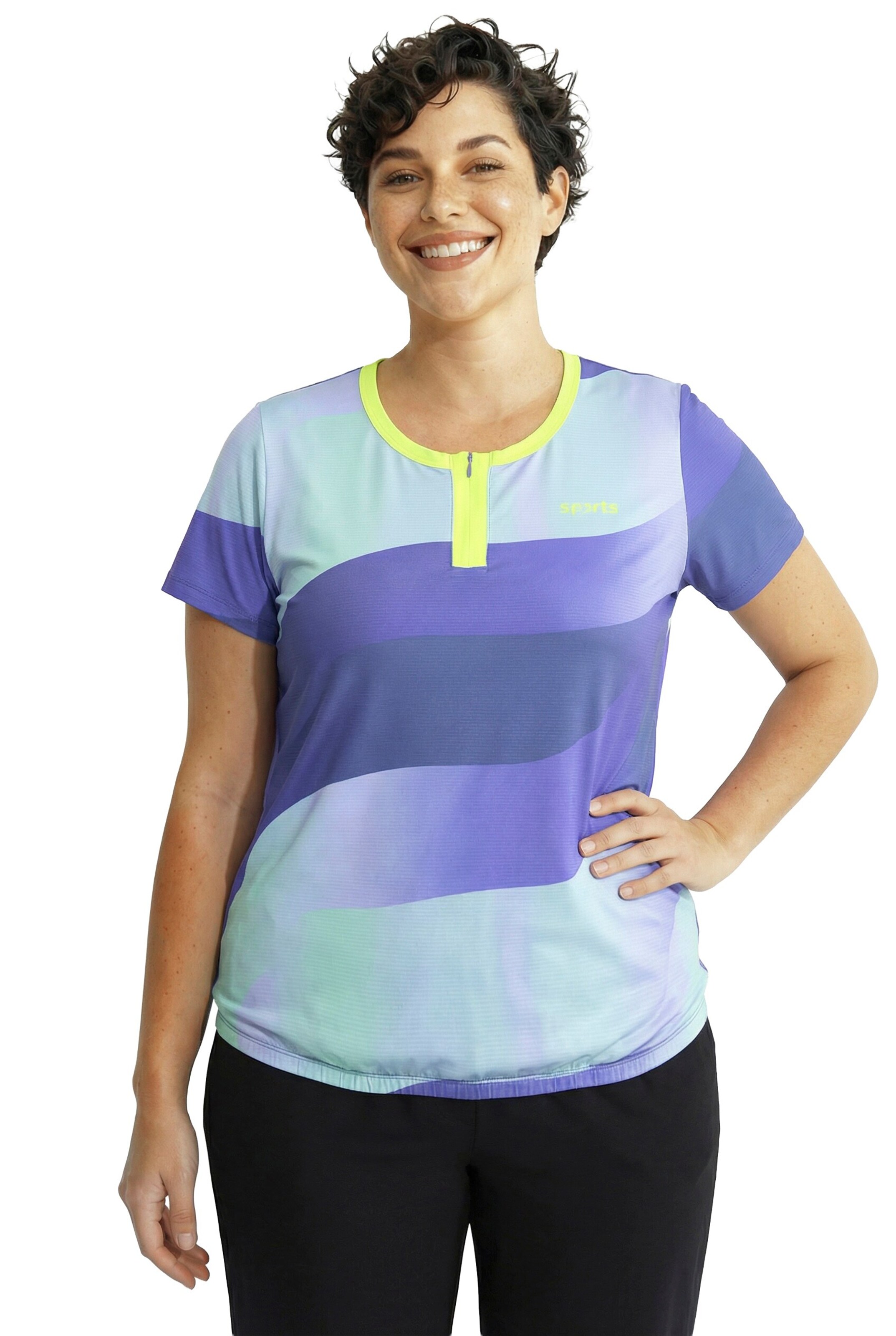 Ulla Popken Shirt in Lila: voorkant