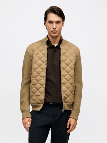 BOSS Between-Season Jacket 'C-Ubon' in Beige: front