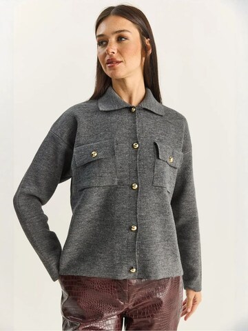 Bianco Lucci Strickjacke 'Strickjacken'‌‌ in Grau: Vorderseite