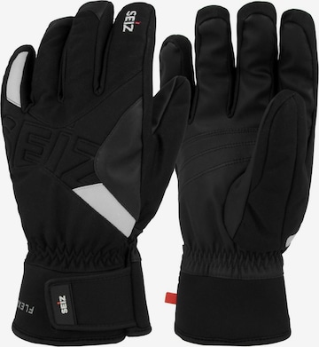 Seiz Full Finger Gloves in Black: front