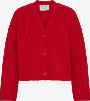 DRYKORN Knit Cardigan 'Savin' in Red: front