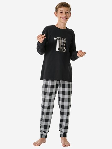 SCHIESSER Pajamas ' Nightwear ' in Black: front