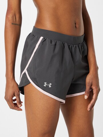 UNDER ARMOUR - Skinny Calças de desporto 'Fly By 2.0' em cinzento