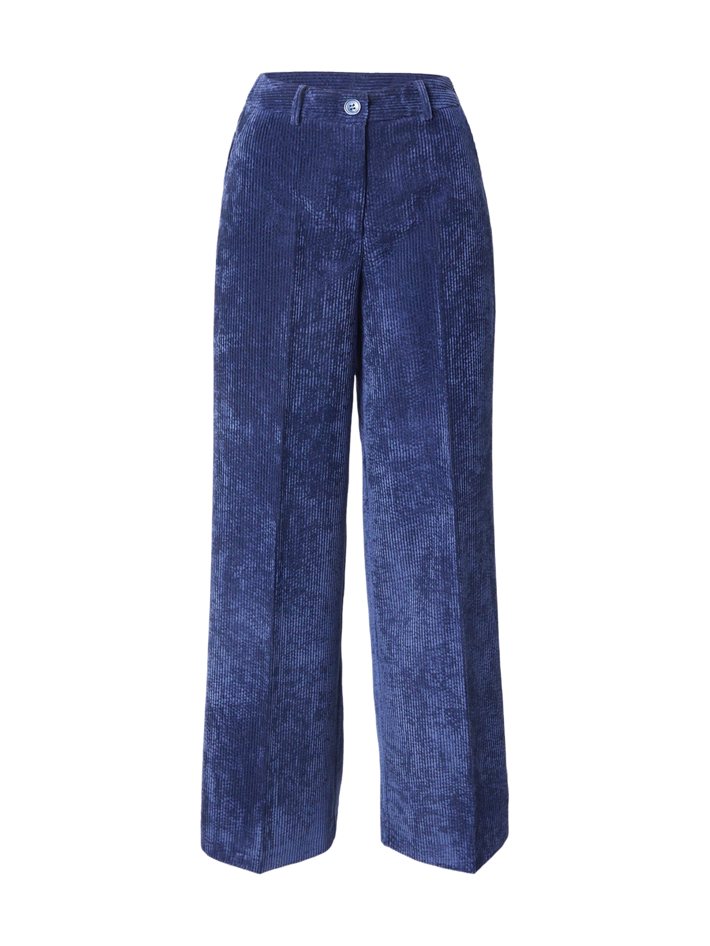 MORE & MORE - Pierna ancha Pantalón de pinzas en azul: frente