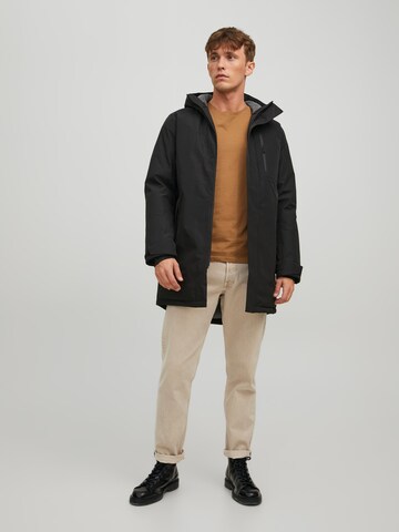 JACK & JONES Tussenparka 'Wing' in Zwart