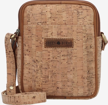 GREENBURRY Schoudertas 'Vintage Cork' in Bruin: voorkant