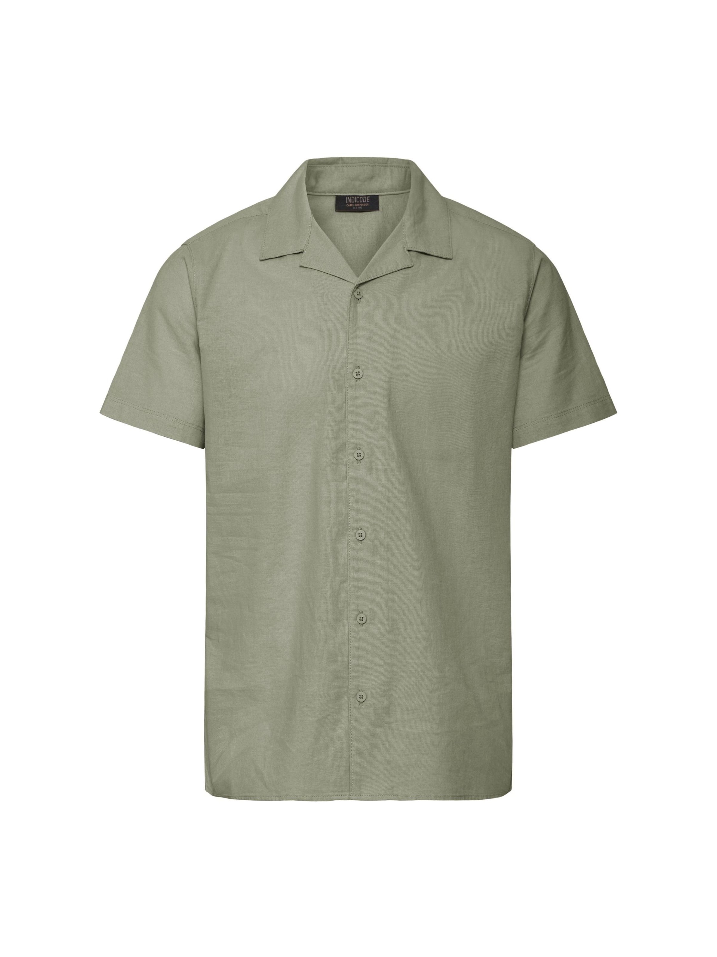 Camicia ' IDMonken ' di INDICODE JEANS in verde: frontale
