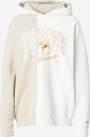 Bluză de molton Tommy Jeans pe nisipiu / bleumarin / galben auriu / roși aprins / alb, Vizualizare produs