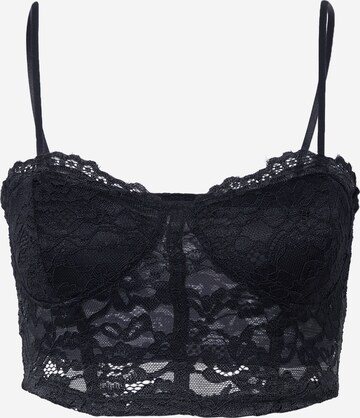 Top 'Lova' di Gina Tricot in nero: frontale