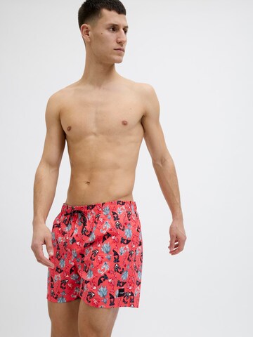 JACK & JONES Zwemshorts 'JPSTMaui' in Oranje