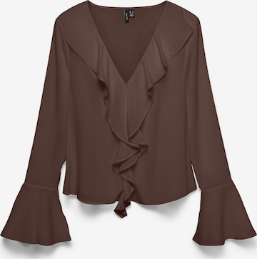 Chemisier 'VMWillow' VERO MODA en marron : devant