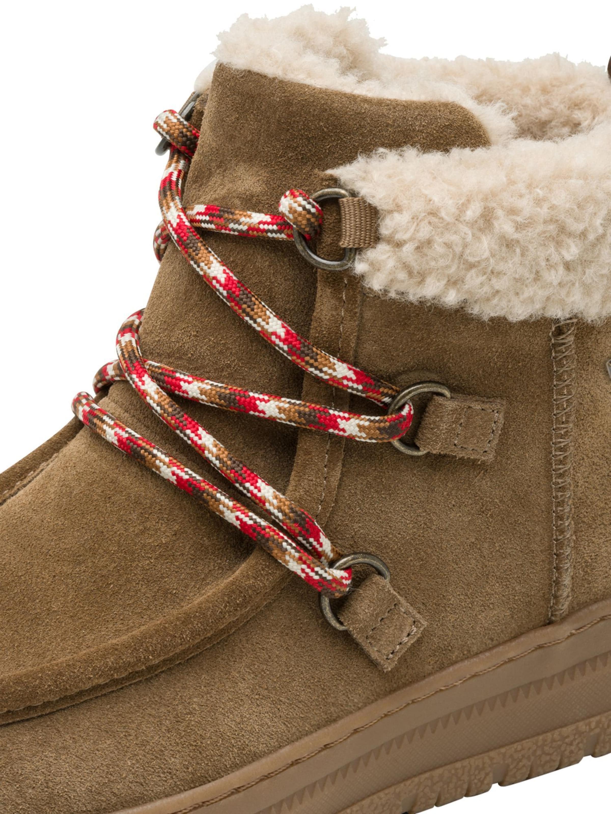 Tamaris Lace-up bootie in Brown