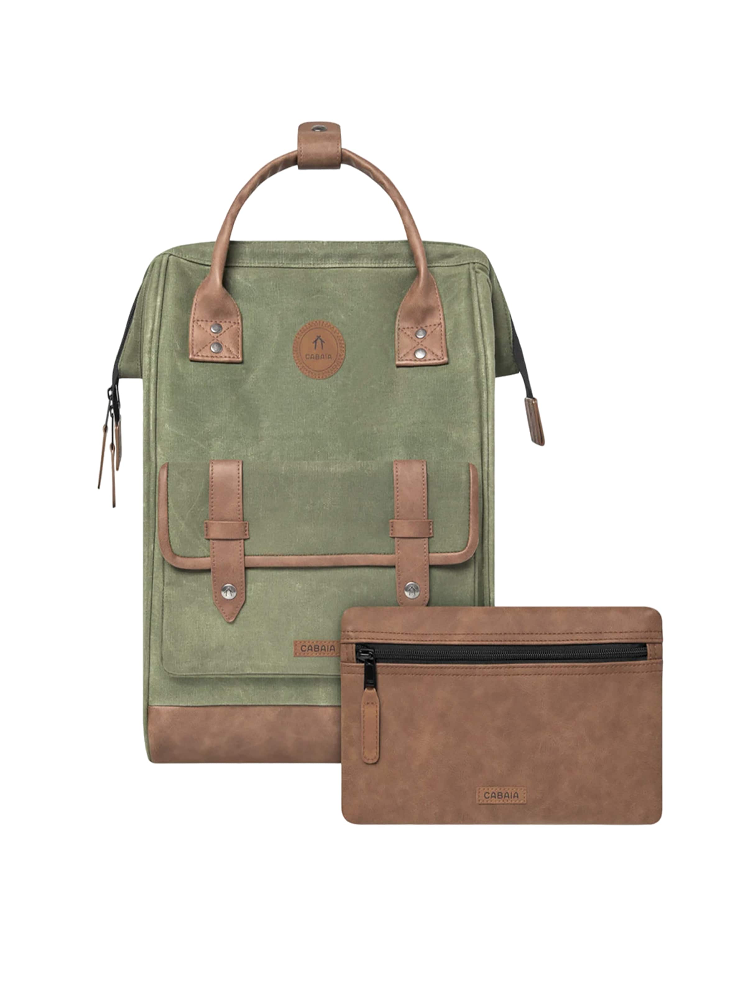 Cabaia Rucksack 'Nicosie M' in Grün: Vorderseite