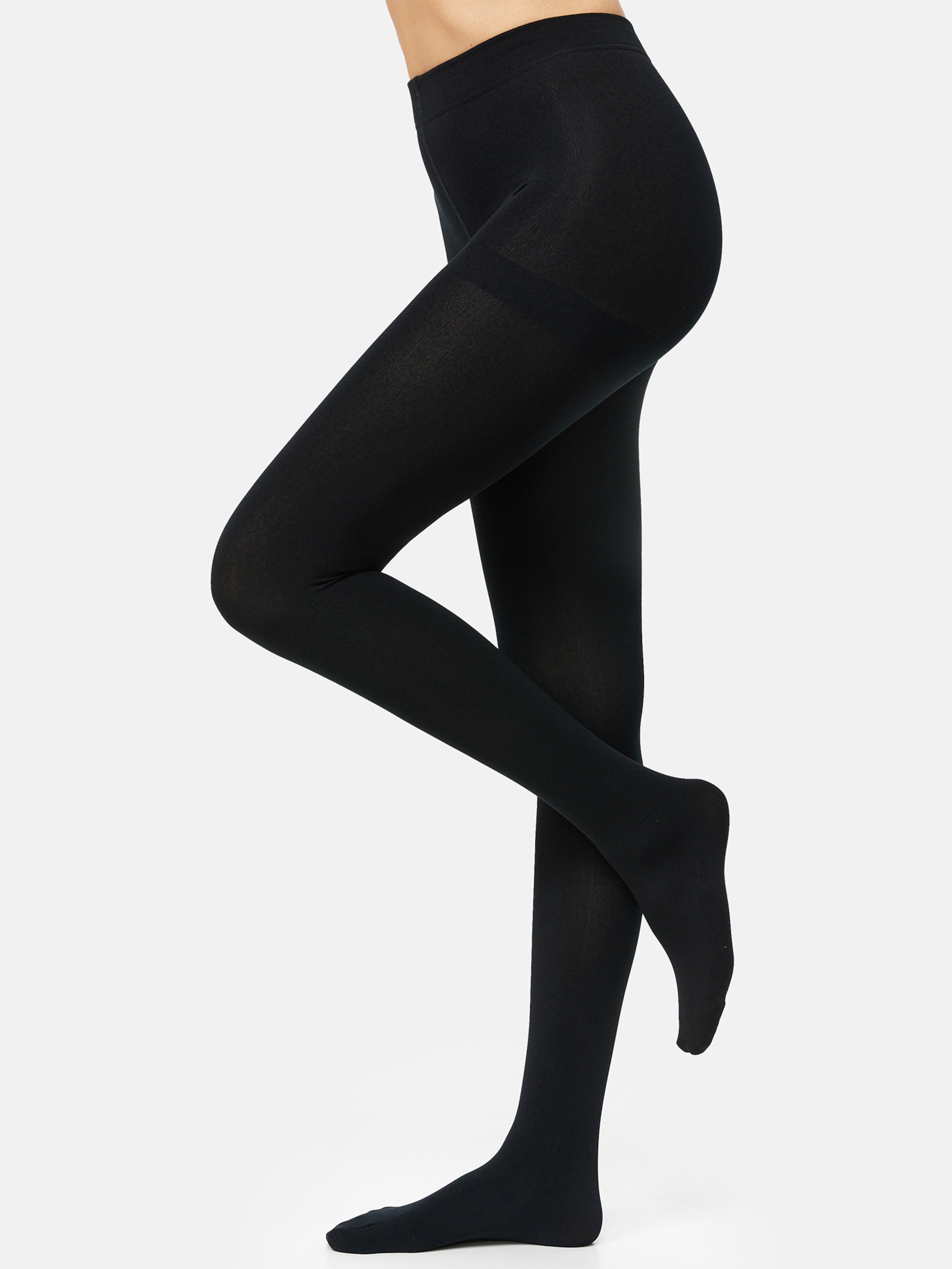 Nur Die Feinstrumpfhose 'Wohlig Warm' in Schwarz: Vorderseite