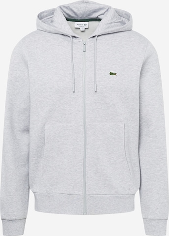 LACOSTE - Sudadera con cremallera en gris: frente