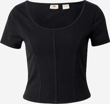 LEVI'S ® Majica 'Mars Corset Tee' | črna barva: sprednja stran