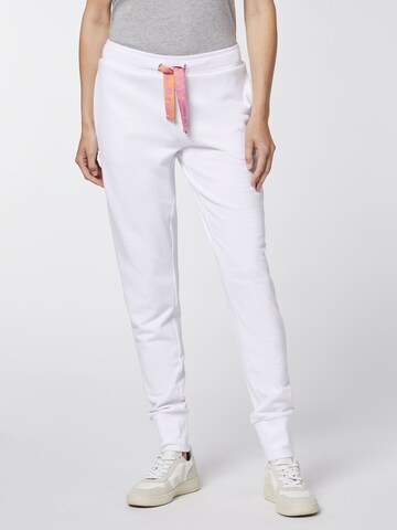 Oklahoma Jeans Slimfit Sweathose ' in Slim Fit ' in Weiß: predná strana