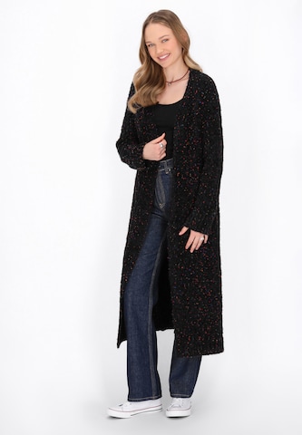 MYMO Knit cardigan in Black: front