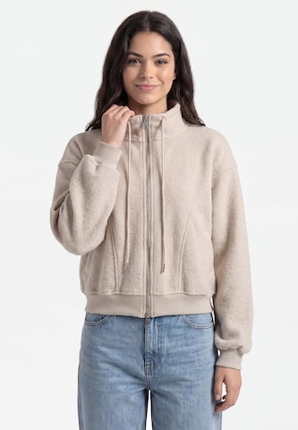 Veste en polaire MYMO en beige : devant