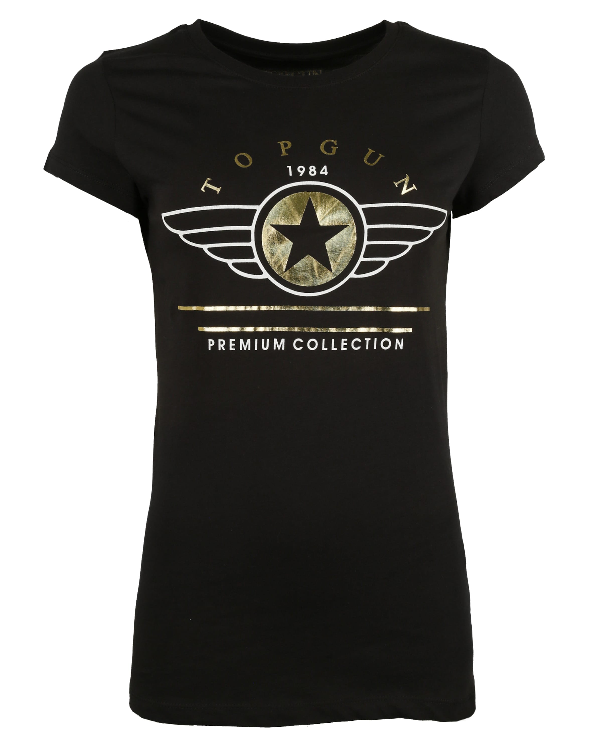 TOP GUN T-Shirt  ' TG20193050 ' in Schwarz: Vorderseite