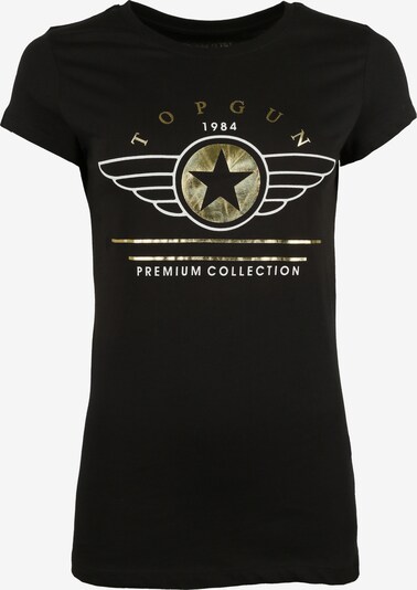 TOP GUN T-Shirt  ' TG20193050 ' in gold / schwarz / weiß, Produktansicht