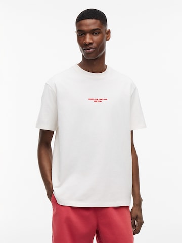 Tommy Jeans T-shirt 'SAILBOAT' i vit: framsida