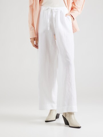 Wide Leg Pantalon 'MSCHMirilla' MSCH COPENHAGEN en blanc : devant