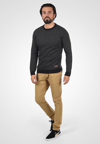 INDICODE JEANS Strickpullover 'Coppler' in Schwarz