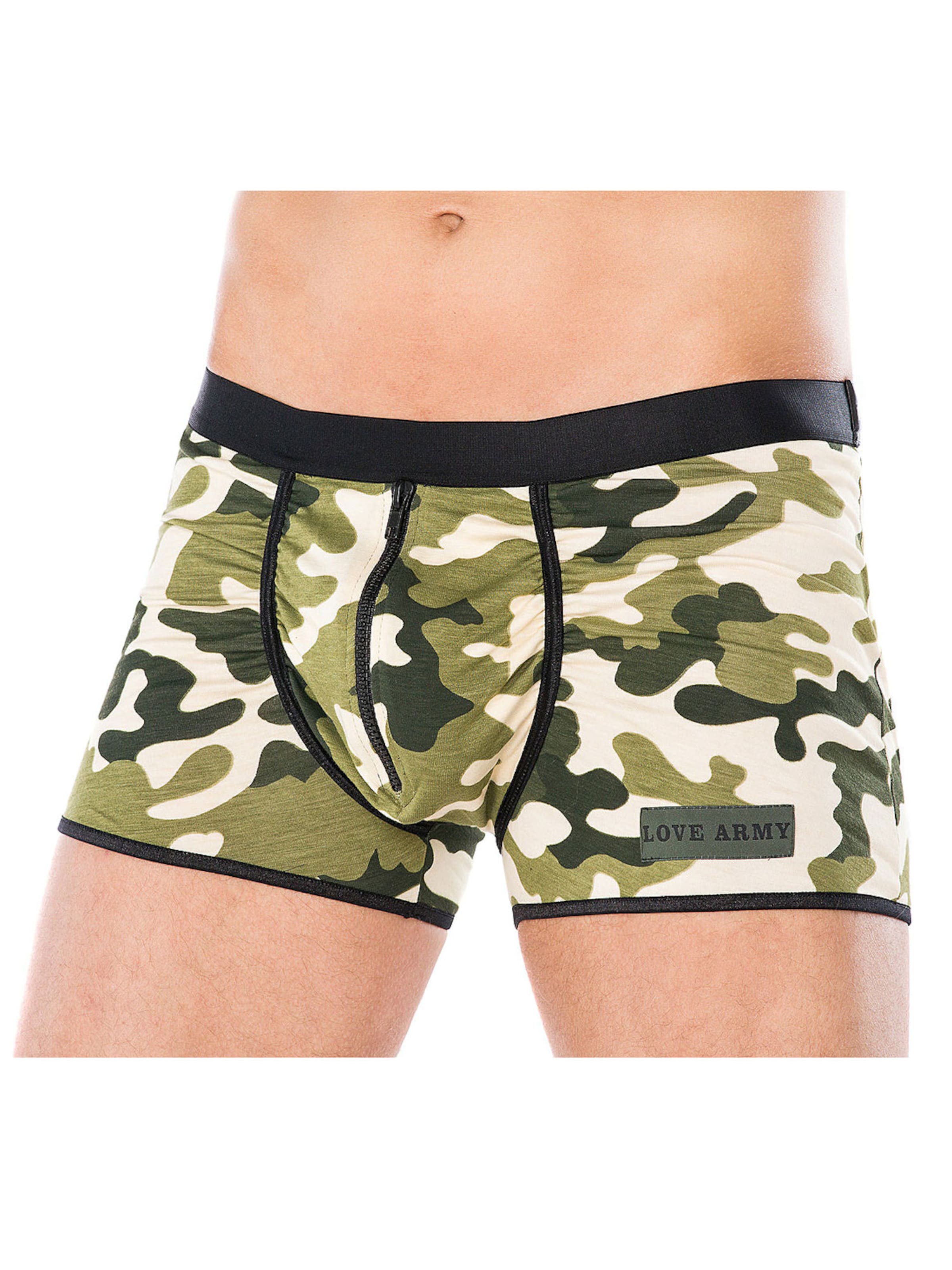 Andalea Boxer shorts 'Camouflage' in Green: front