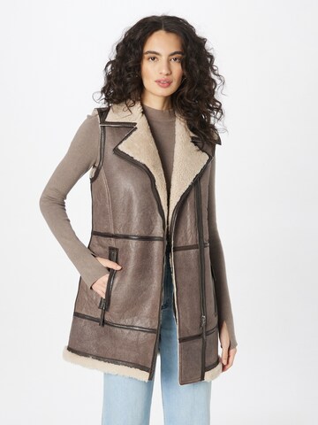 Gilet Gipsy en marron : devant