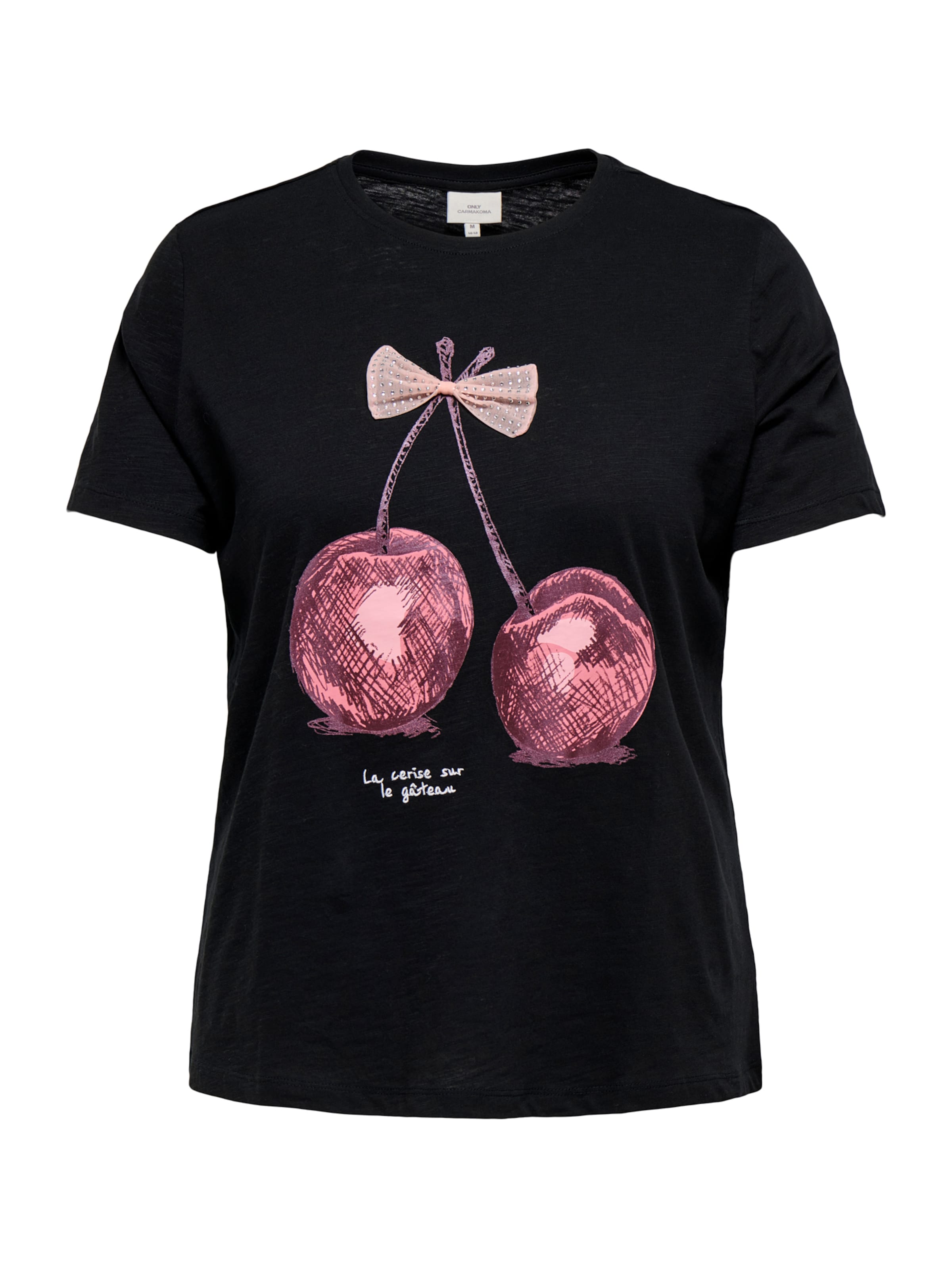 ONLY Carmakoma Тениска 'CARKITA' в черно: отпред