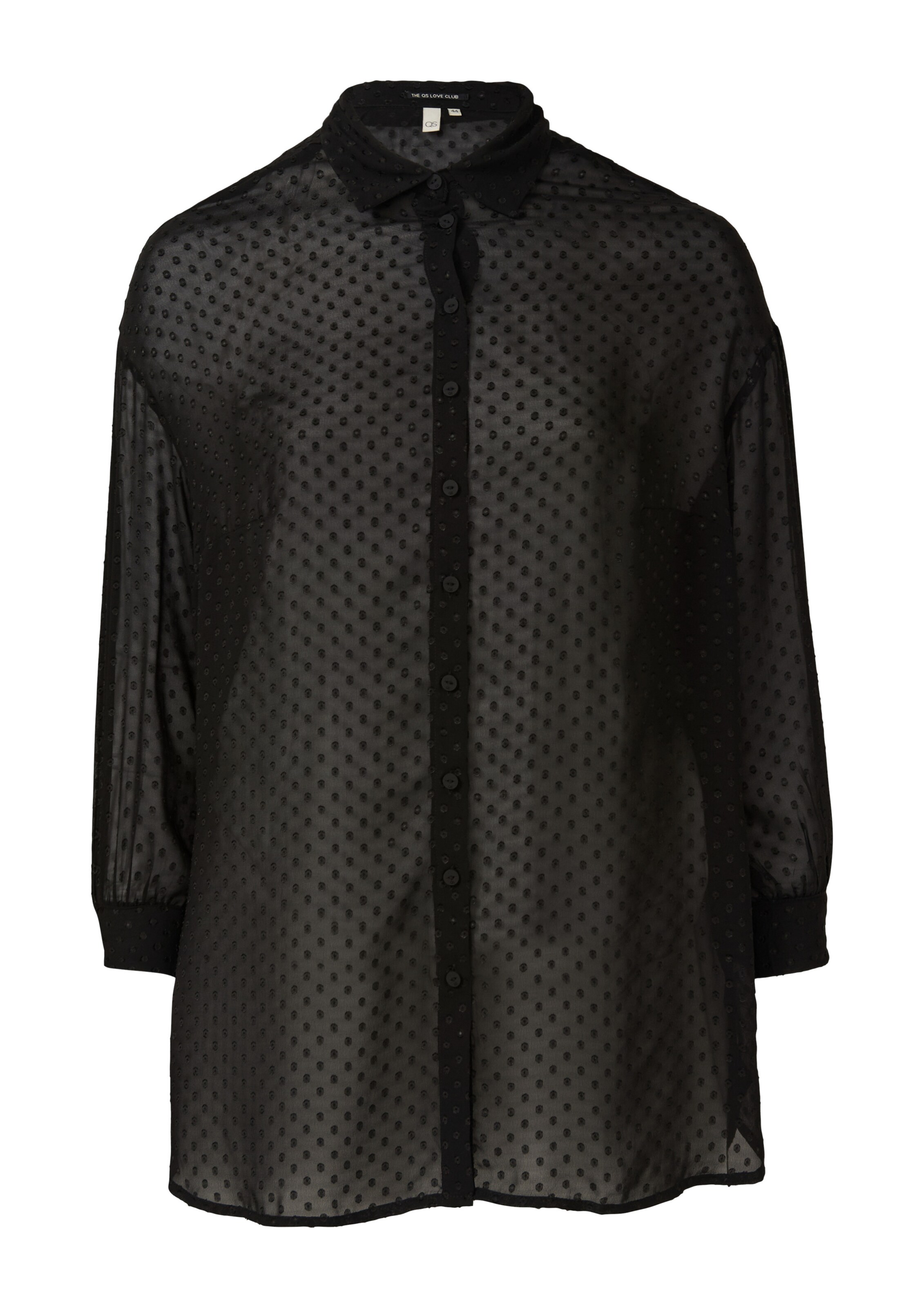 Chemisier QS en noir : devant