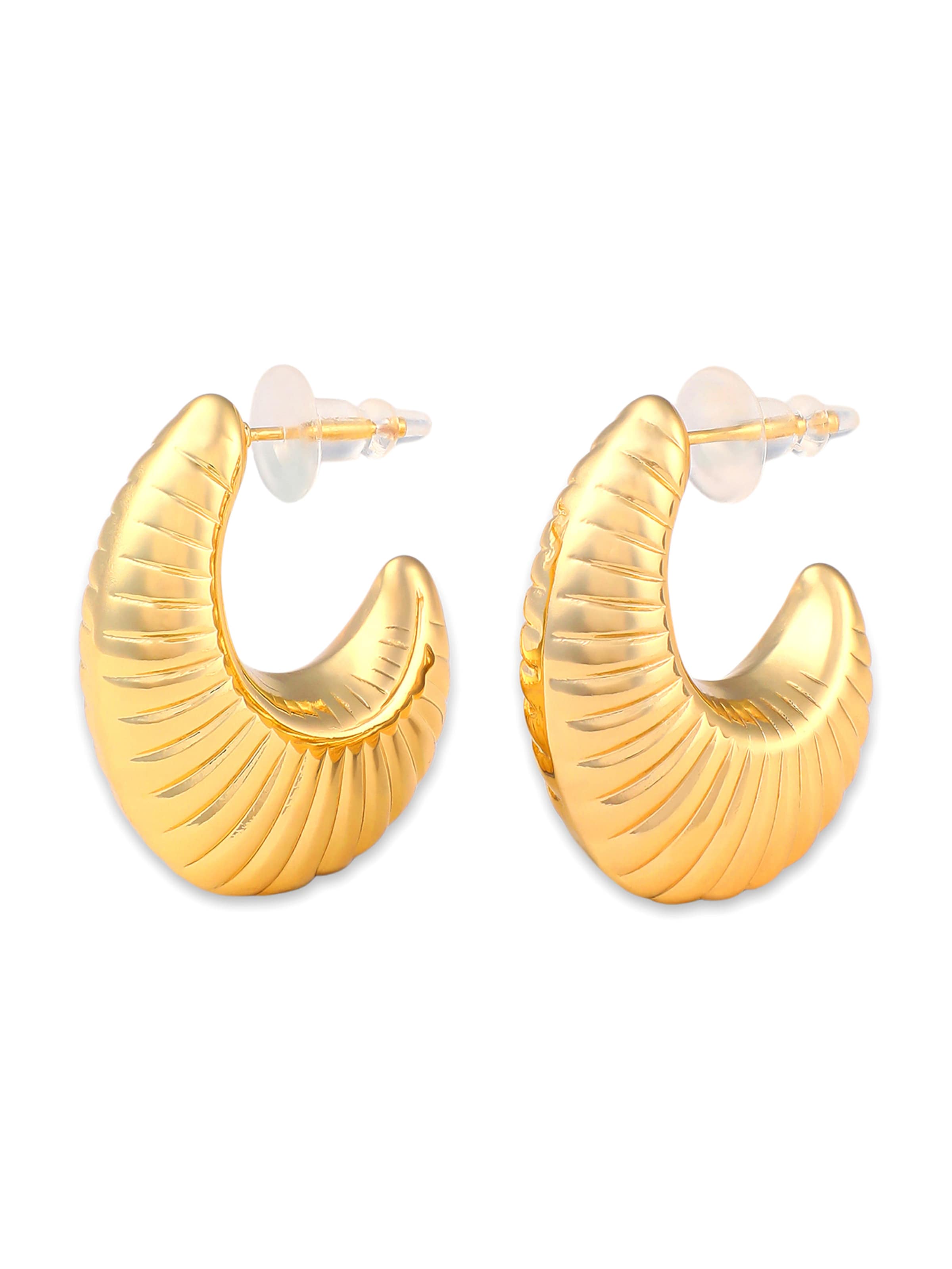 Boucles d'oreilles 'Tameka' SOHI en or : devant