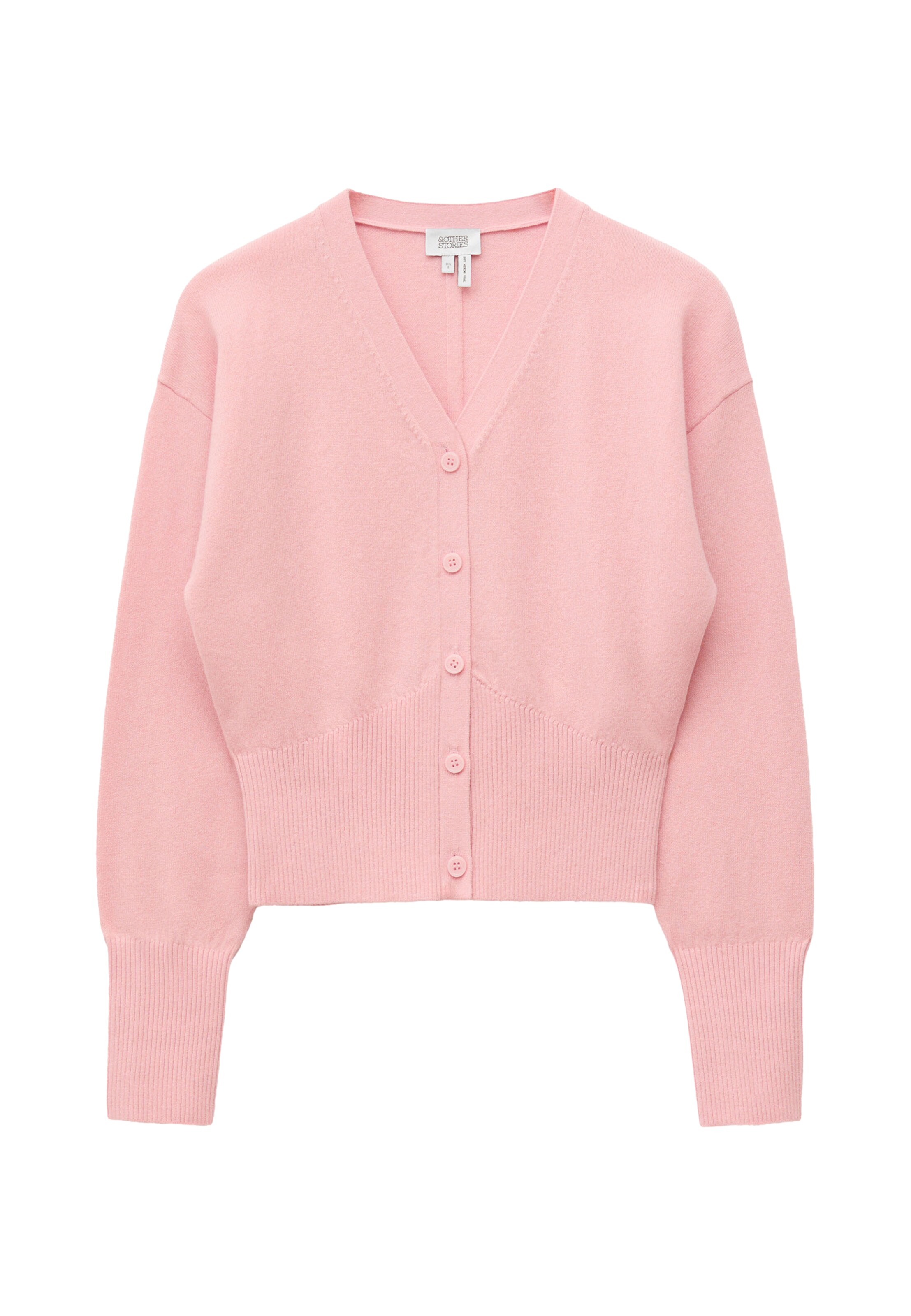& Other Stories Gebreid vest in XS in de kleur Rosa, Productweergave