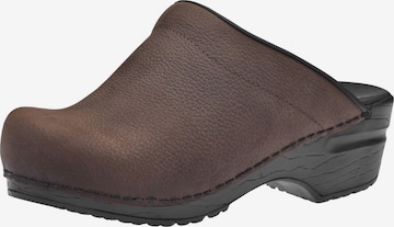 SANITA Clogs in Brown: front