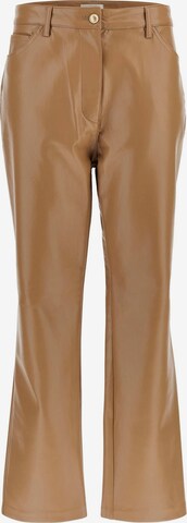 GUESS Regular Pants in Brown: front