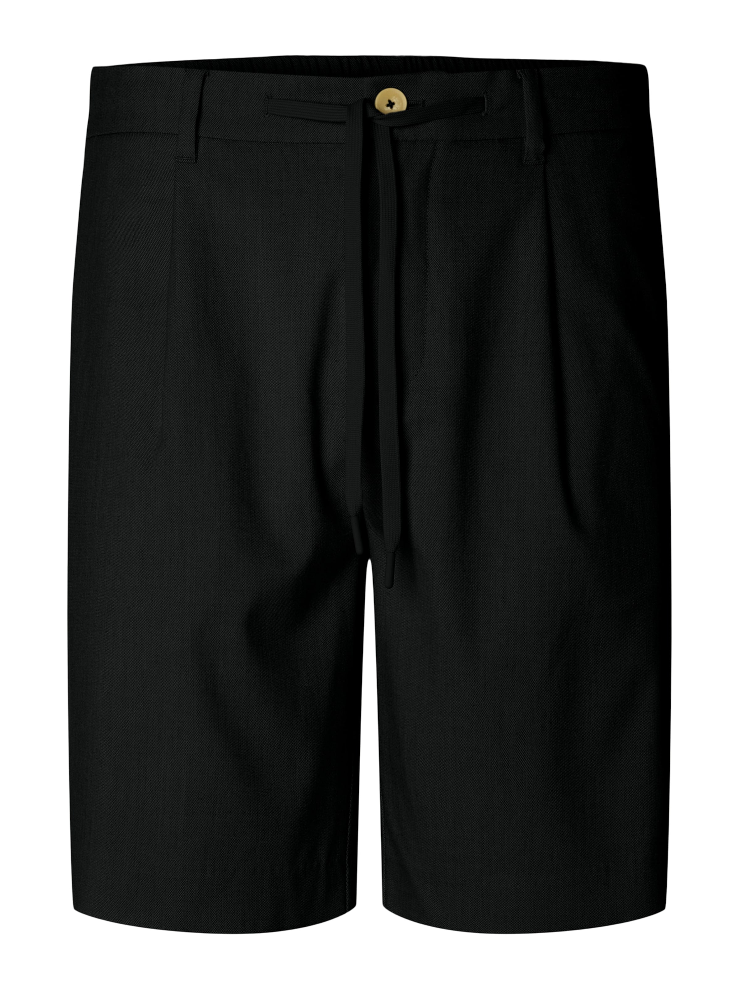 SELECTED Regular Панталон с набор &#x27;Leroy&#x27; в черно: отпред