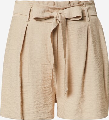 SISTERS POINT Loose fit Pleat-front trousers 'MENA-SHO1' in Beige: front