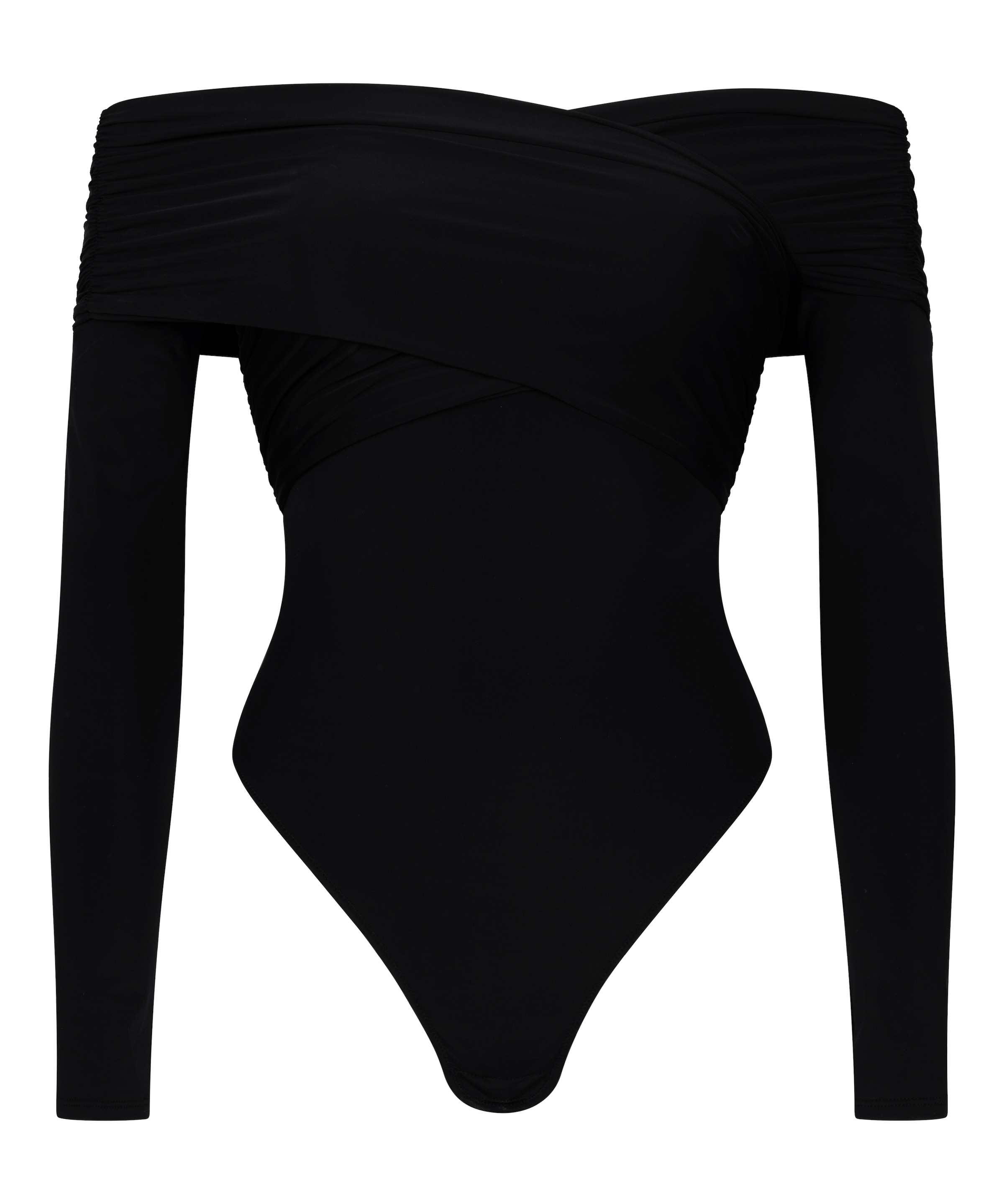 Hunkemöller Shirtbody 'KEISHA' in Schwarz: Vorderseite