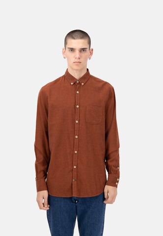 COLOURS & SONS Regular Fit Hemd in Braun: Vorderseite