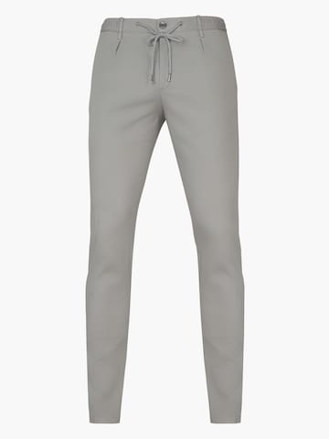 Profuomo Slim fit Chino trousers in Grey: front