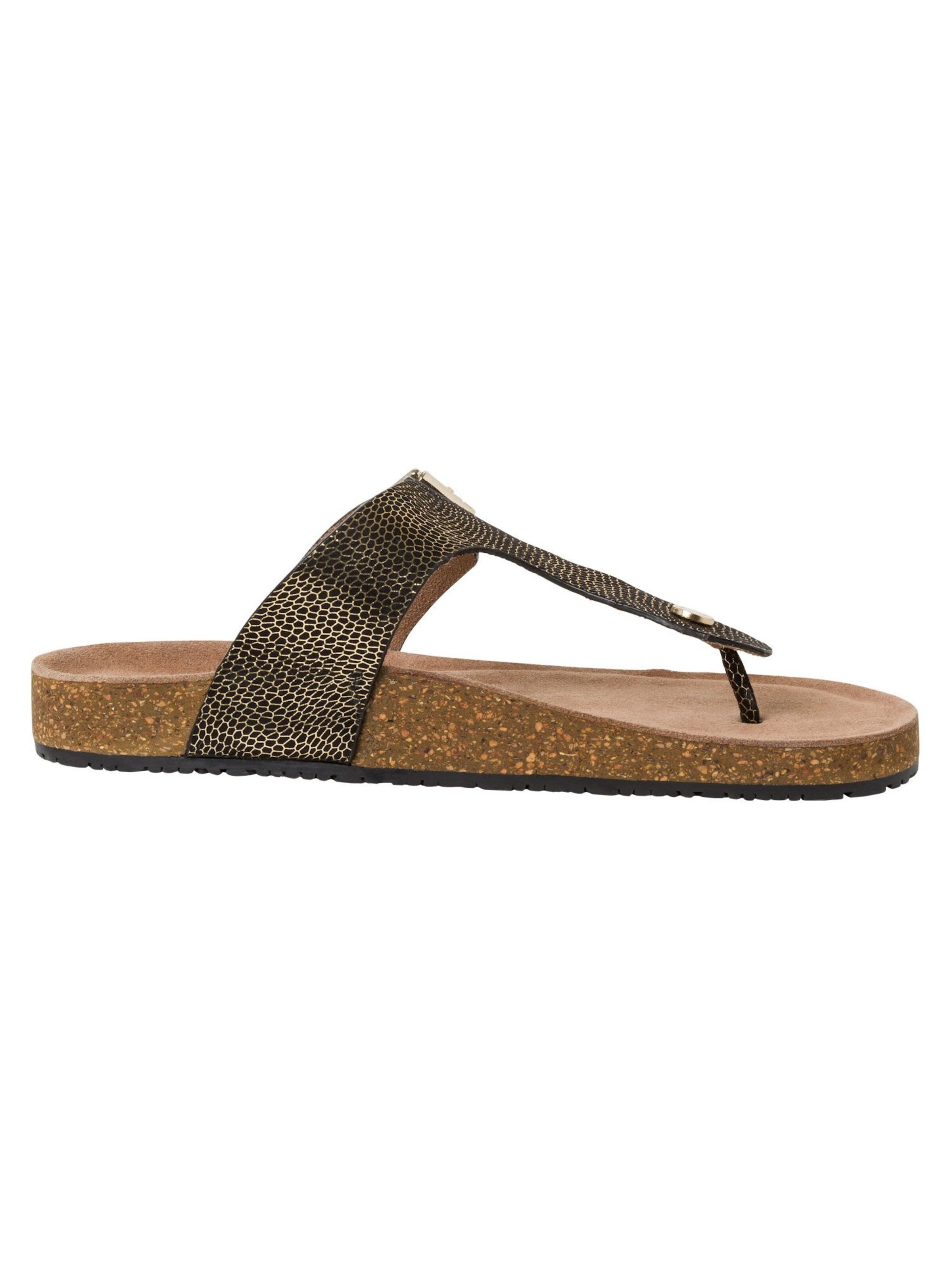 s.Oliver T-bar sandals in Black