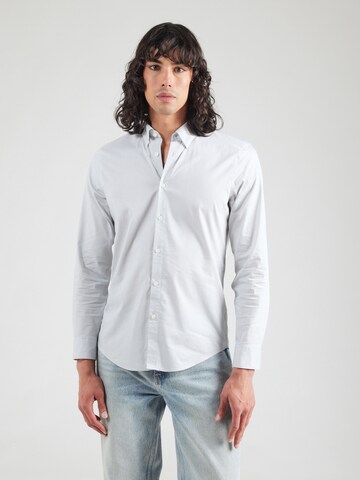 Abercrombie & Fitch Слим Рубашка в Синий: спереди