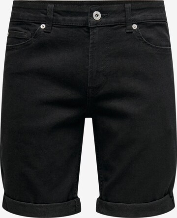 Only & Sons Regular Jeans 'Ply' in Zwart: voorkant