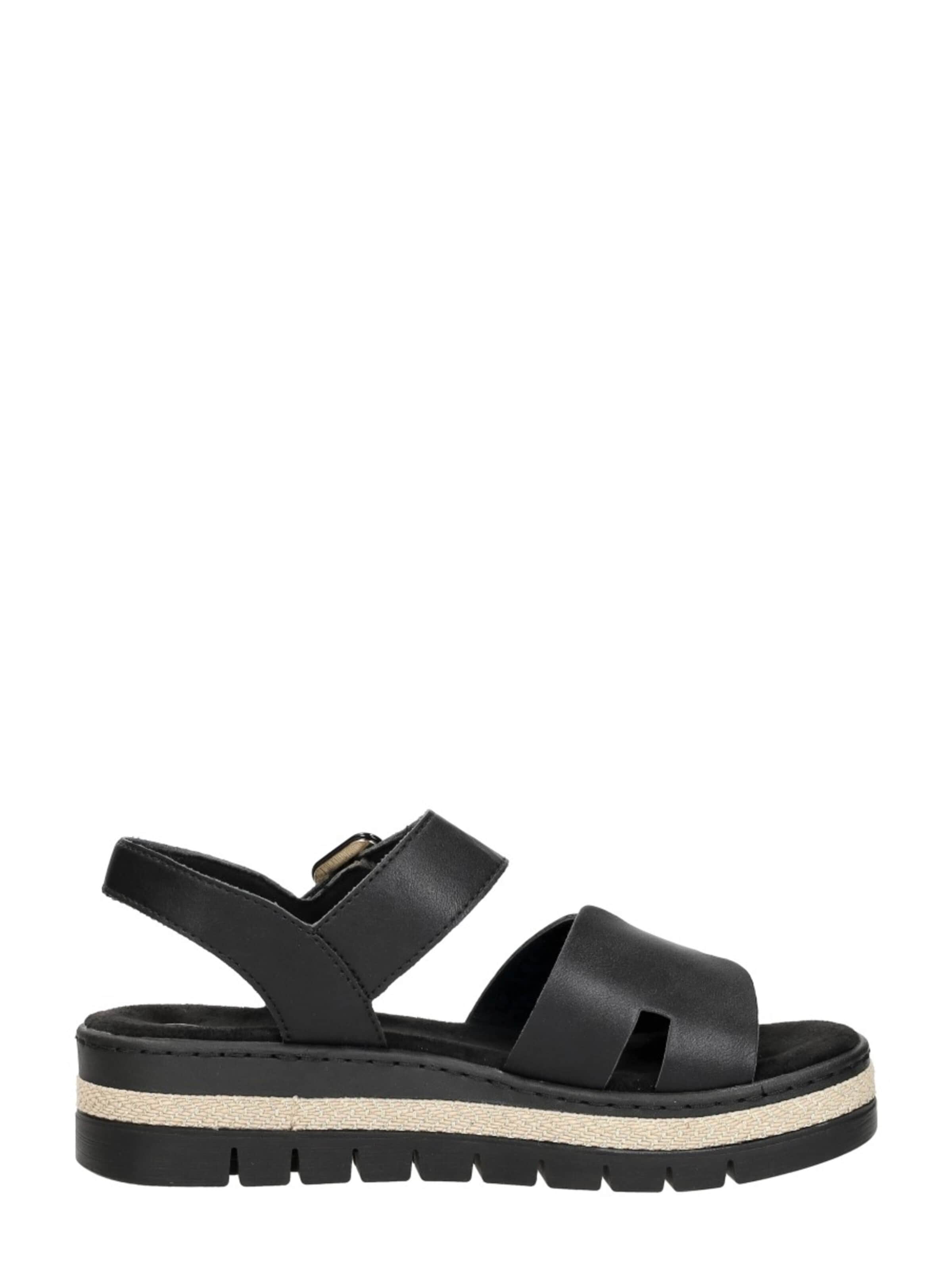 Rieker Sandal 'Sandalen Plat' in Black