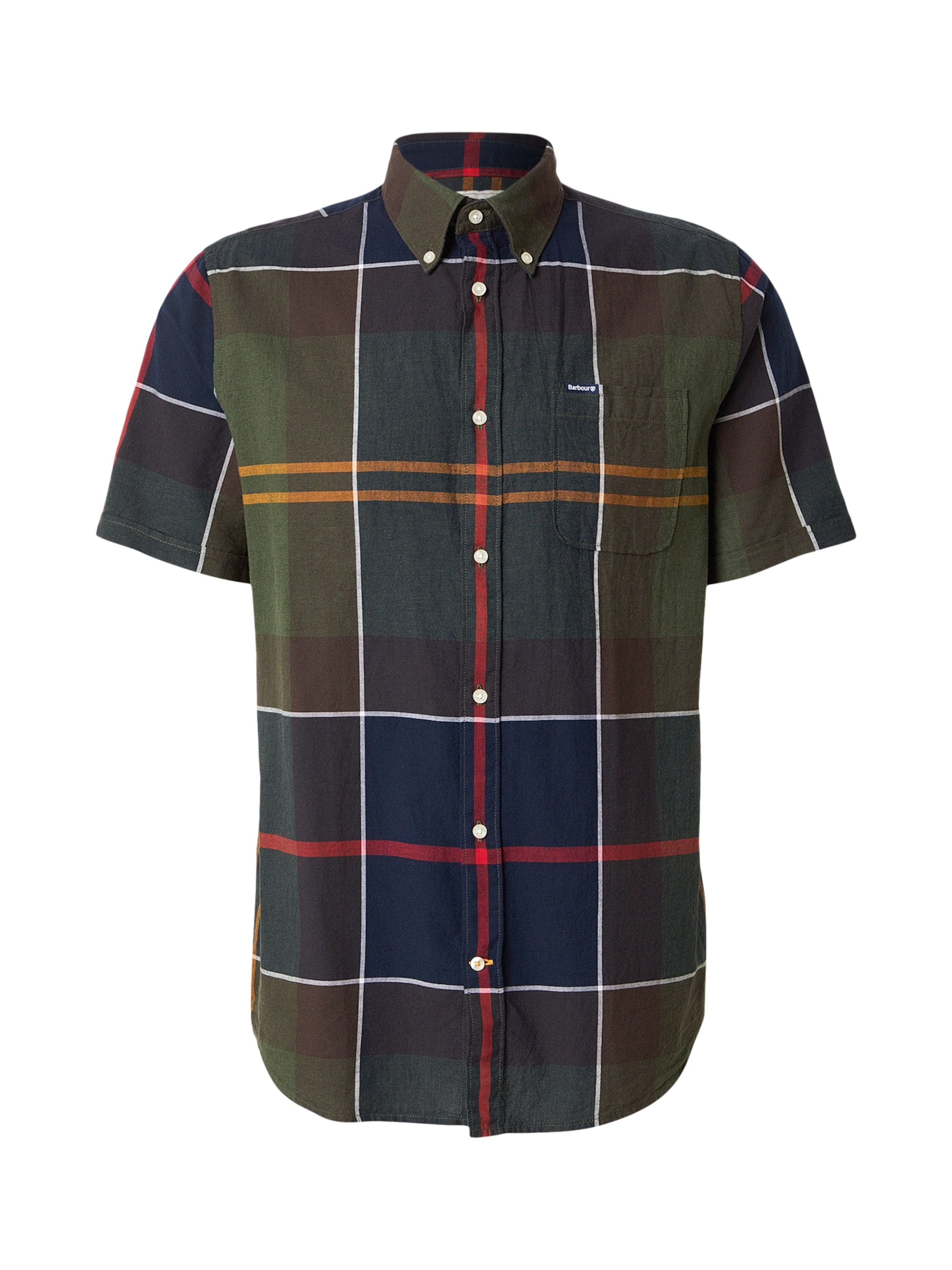 Barbour Regular Fit Hemd 'Douglas' in Grün: Vorderseite