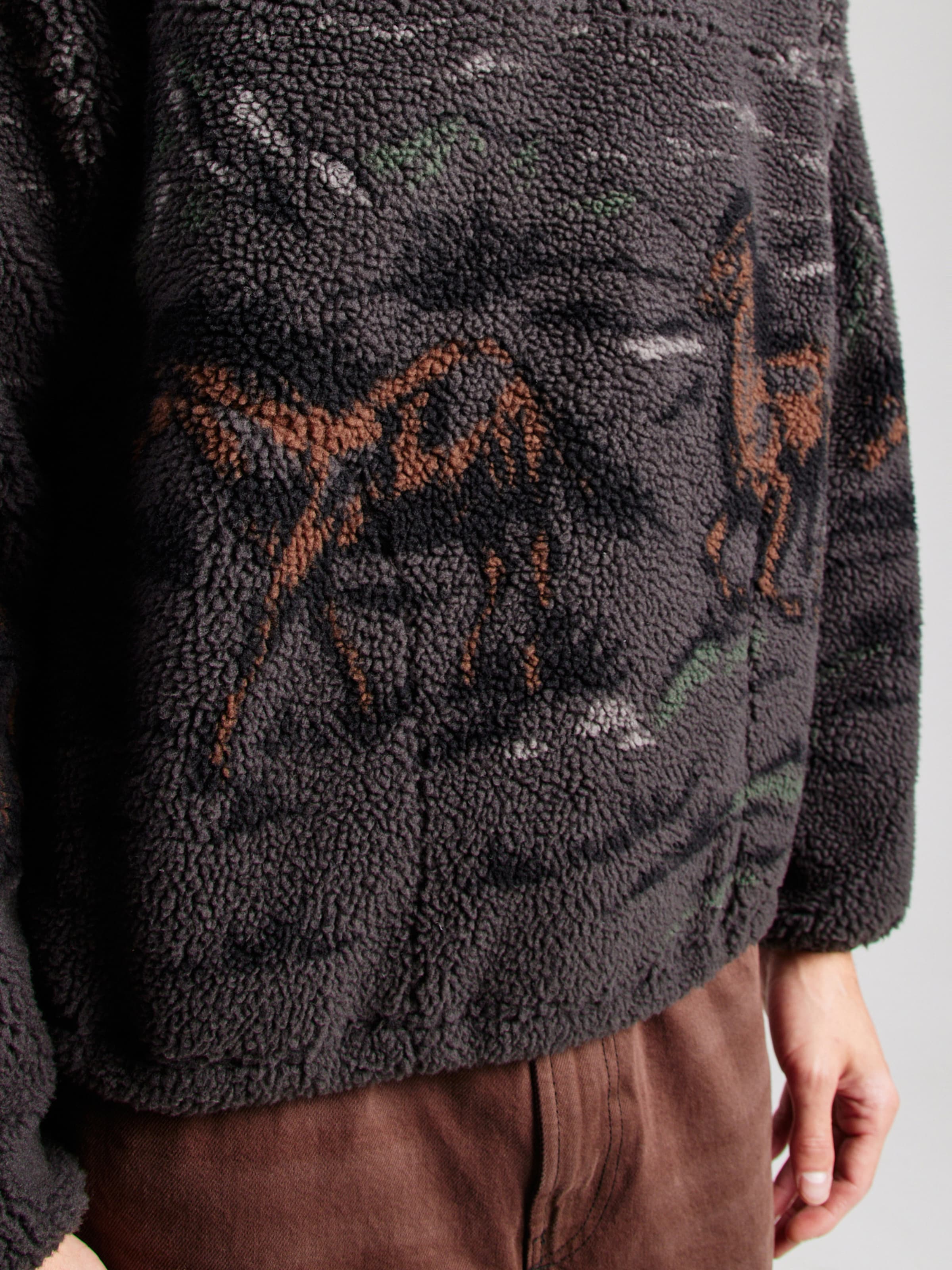 LEVI'S ® Sweater 'Idyllwild Sherpa Popover Sweatshirt' in Black