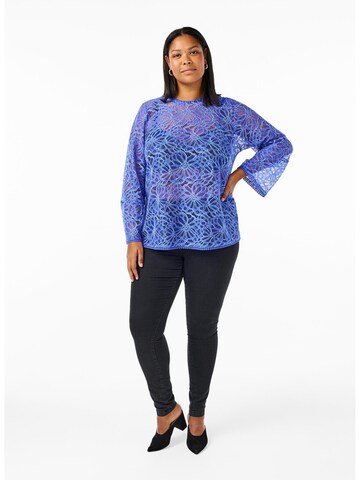 Camicia da donna 'EJANNE' di Zizzi in blu