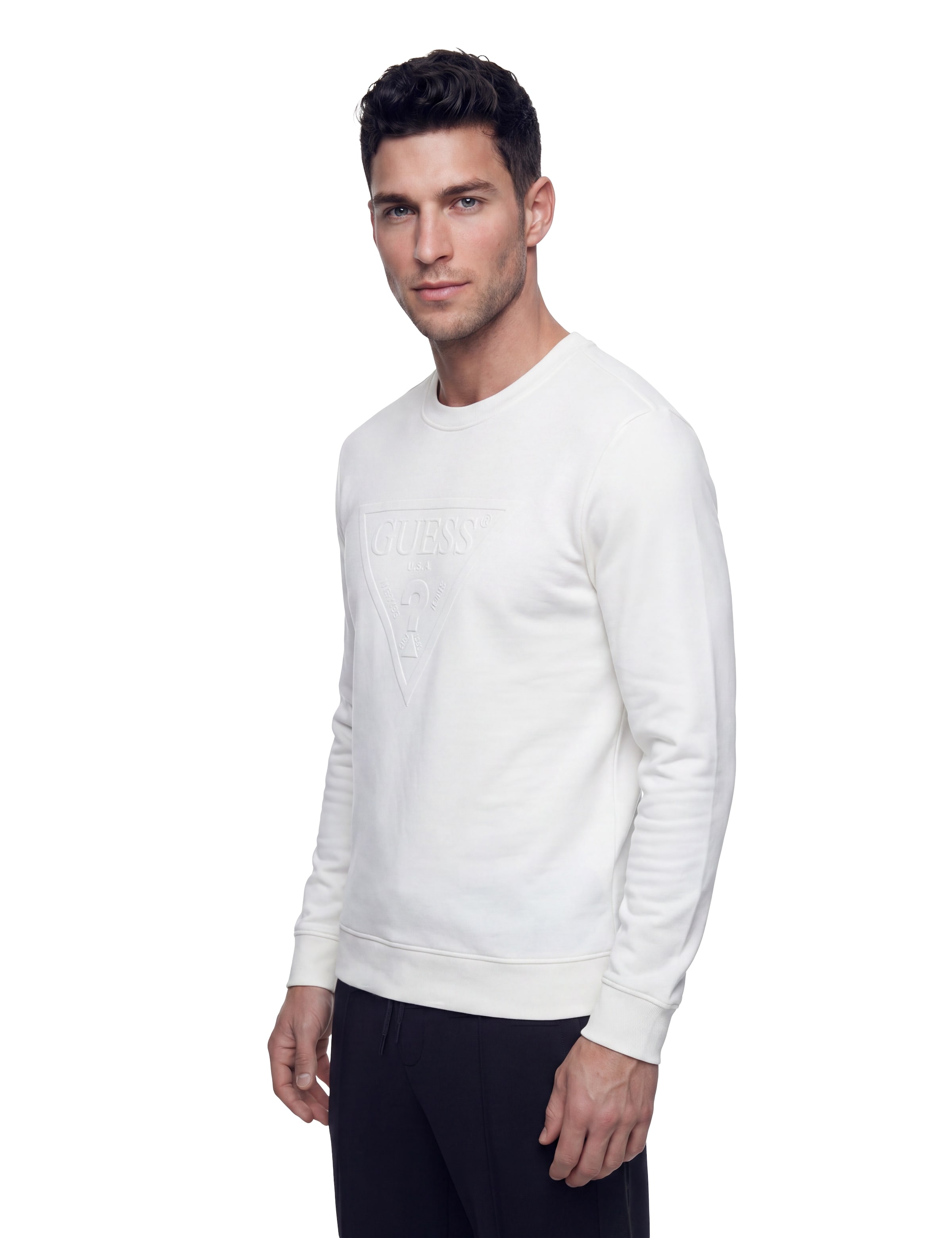 GUESS - Sweatshirt 'Audley' em branco