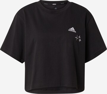 T-shirt fonctionnel ADIDAS SPORTSWEAR en noir : devant